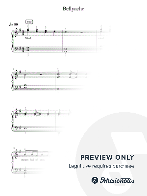 bellyache - Pre-Advanced by Simply Piano - Sheet Music