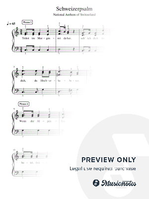 National Anthem of Switzerland - Pre-Advanced