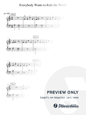 Everybody Wants to Rule the World - Essentials by Simply Piano - Sheet Music