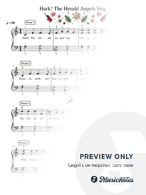 Hark! The Herald Angels Sing (Sing Along) - Intermediate