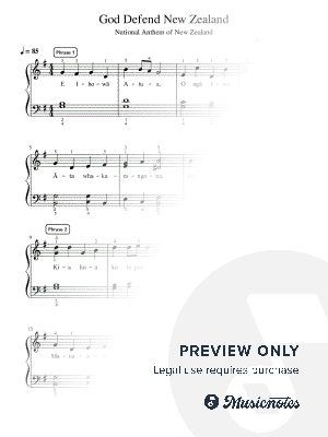 God Defend New Zealand (National Anthem of New Zealand) - Pre-Advanced by Simply Piano - Sheet Music