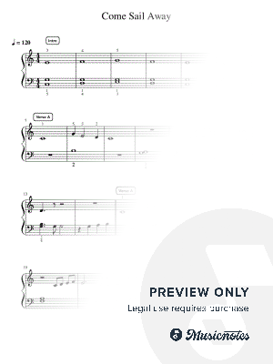 Come Sail Away - Intermediate by Simply Piano - Sheet Music