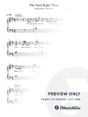 The Next Right Thing - Pre-Advanced by Simply Piano - Sheet Music
