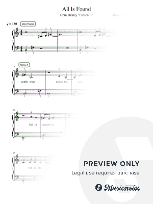 All Is Found - Pre-Advanced by Simply Piano - Sheet Music