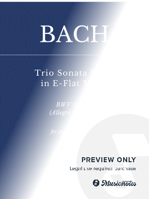 Bach: Trio Sonata No. 1 in E-Flat Major, BWV 525 - I. (Allegro moderato) by FRC Music - Sheet Music