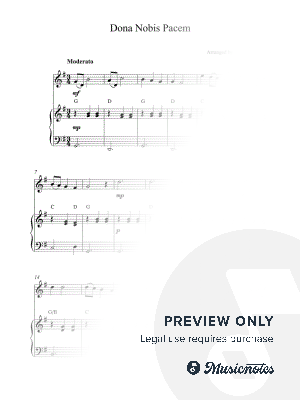 Dona Nobis Pacem (Grant us peace) by Kaiserin Rebecca - Sheet Music