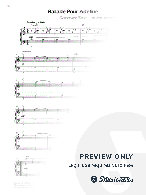 Ballade Pour Adeline - Very Easy Piano (w/Chords)