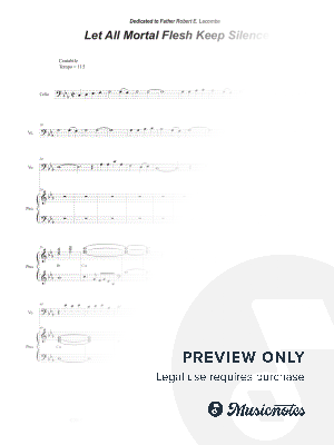 Let All Mortal Flesh Keep Silence (Cello solo and Piano) by Stephen DeCesare - Sheet Music