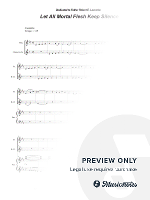 Let All Mortal Flesh Keep Silence (Duet for Flute and Bb-Clarinet) by Stephen DeCesare - Sheet Music