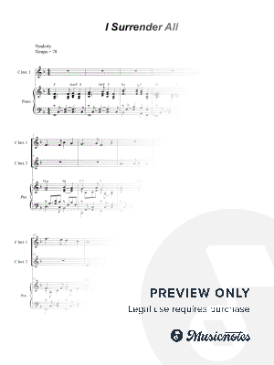 I Surrender All (Duet for C-Instruments) by Stephen DeCesare - Sheet Music