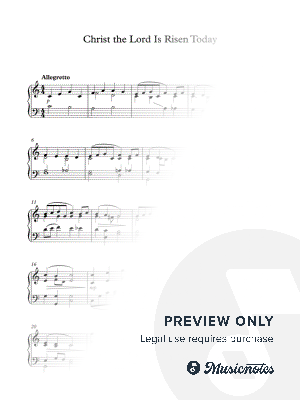 Christ the Lord Is Risen Today by Silver Piano - Sheet Music