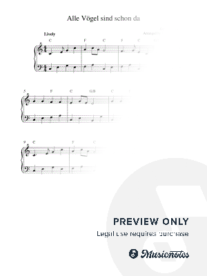 Alle Vögel sind schon da (All the Birds are there/ Spring Song)