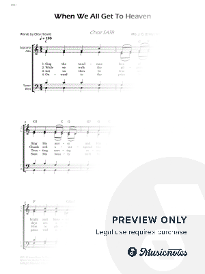 When We All Get To Heaven - Choir SATB - W/Chords by Sheet Music To Play Editions - Sheet Music