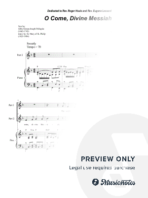 O Come, Divine Messiah (2-part choir) by Stephen DeCesare - Sheet Music