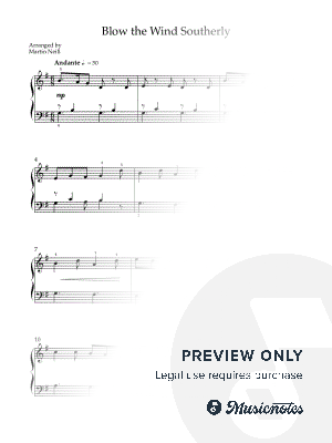 Blow the Wind Southerly (Sea Shanty) by Martin Neill - Sheet Music