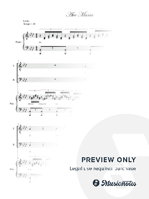 Ave Maria (Duet for Tenor and Bass solo - (Medium Key)