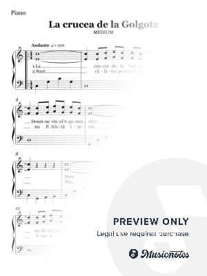 La crucea de la Golgota (MEDIUM PIANO and VOICE)