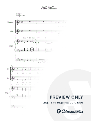 Ave Maria (Duet for Soprano and Alto Solo)