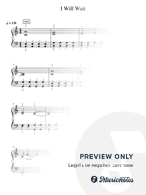 I Will Wait - Pre-Advanced by Simply Piano - Sheet Music