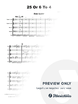 25 Or 6 To 4 - Brass Quintet - Bb