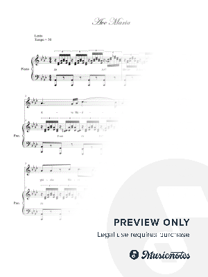 Ave Maria (Spanish Lyrics - Medium / High Voice)