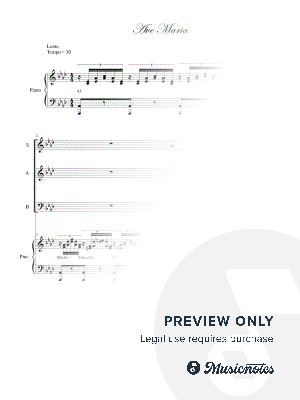 Ave Maria (SAB - Piano Accompaniment)