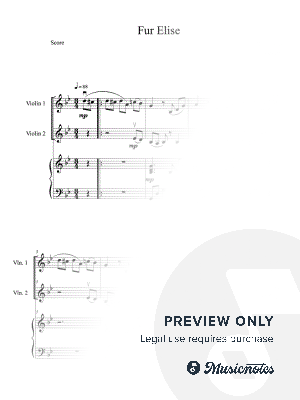 Fur Elise (Violin Duet with Piano Accompaniment) by B. C. Dockery - Sheet Music