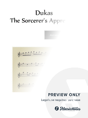 Dukas - The Sorcerer’s Apprentice - Flute Solo by Lynette Auberjeunois - Sheet Music