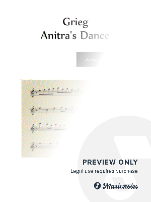 Grieg - Anitra’s Dance - Flute Solo by Lynette Auberjeunois - Sheet Music