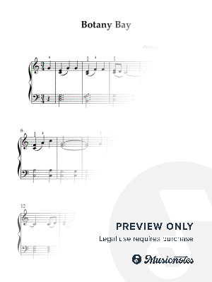 Botany Bay - intermediate piano