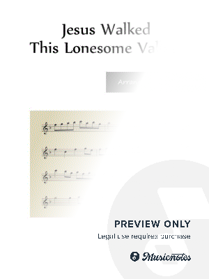 Jesus Walked This Lonesome Valley - Flute Duet. by Lynette Auberjeunois - Sheet Music