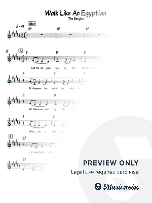 Walk Like An Egyptian by Marie Helene Julien - Sheet Music