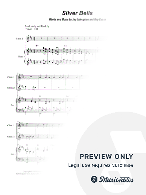 Silver Bells (Duet for C-Instruments) by Stephen DeCesare - Sheet Music