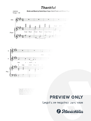 Thankful (Duet for Soprano and Alto solo)