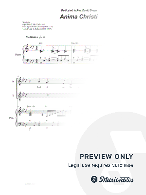 Anima Christi (Vocal Quartet - (SATB) by Stephen DeCesare - Sheet Music