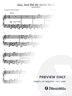 Alas, and Did My Savior Bleed by Melissa Blanton - Sheet Music