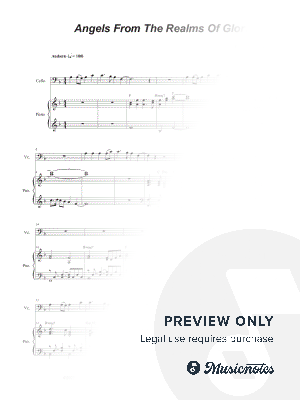 Angels From The Realms Of Glory (Cello solo and Piano)