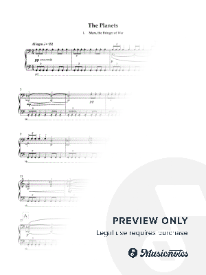 The Planets (full suite) by Edward Tait - Sheet Music