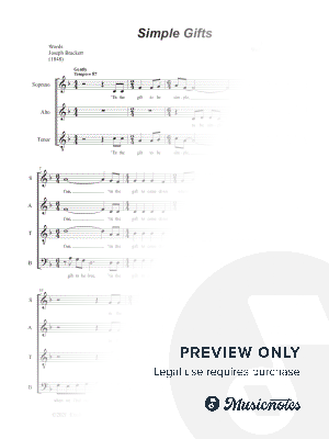 Simple Gifts (Vocal Quartet - (SATB)