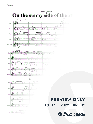 On the sunny side of the street - Flute Quintet - G