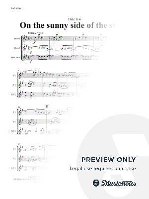 On the sunny side of the street - Flute Trio - G