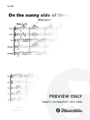 On the sunny side of the street - String Orchestra - C