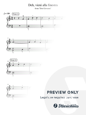 Deh, vieni alla finestra from "Don Giovanni" - Intermediate