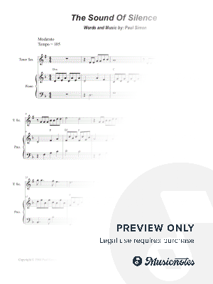 The Sound of Silence (Tenor Saxophone and Piano)