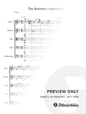 The Sorcerer's Apprentice (String Quintet or Orchestra) by B. C. Dockery - Sheet Music
