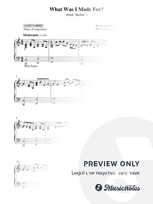 What Was I Made For? by Jazzy Fabbry - Sheet Music