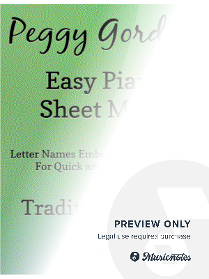 Peggy Gordon Easy Piano Sheet Music by SilverTonalities - Sheet Music