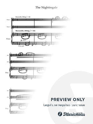  "The Nightingale" Flute Duet and Piano