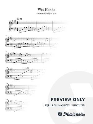 Wet Hands (Minecraft) [easy] by Pianotize - Sheet Music