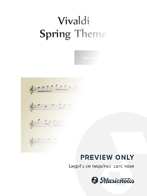 Vivaldi - Spring Theme - Flute Trio by Lynette Auberjeunois - Sheet Music